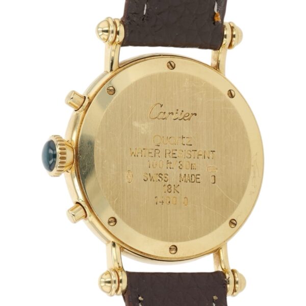 57_9e082dc2-0d11-4b22-8074-ba2e1ec9d449 Cartier Diablo 18k Yellow Gold White Dial 32mm Quartz Movement Womens Watch 1400