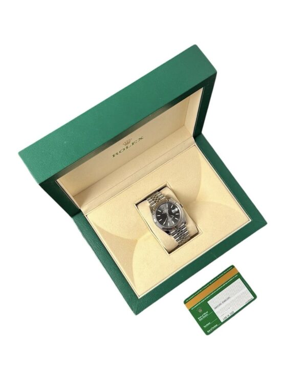 Rolex Datejust Stainless Steel Gray Dial 41mm Automatic Movement Mens 126334