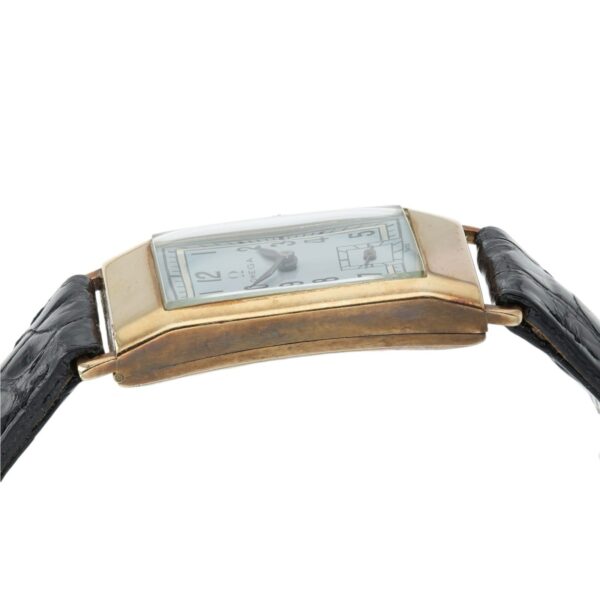 57_aab14be8-8044-4a56-8238-619f459b3d56 Omega T17 Light Blue Color Dial 9k Gold 20mm Manual Wind Unisex Watch