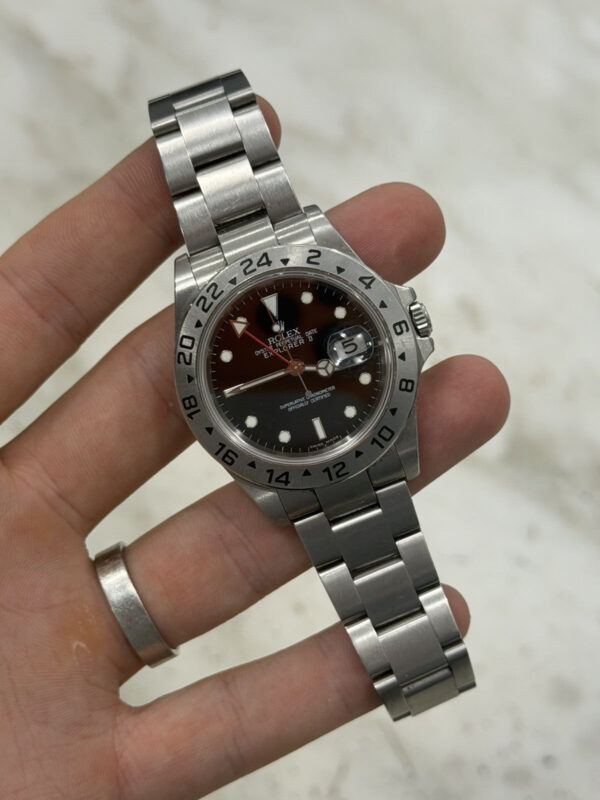 Rolex Explorer II Stainless Steel Black Dial 40mm Automatic Mens Watch 16570