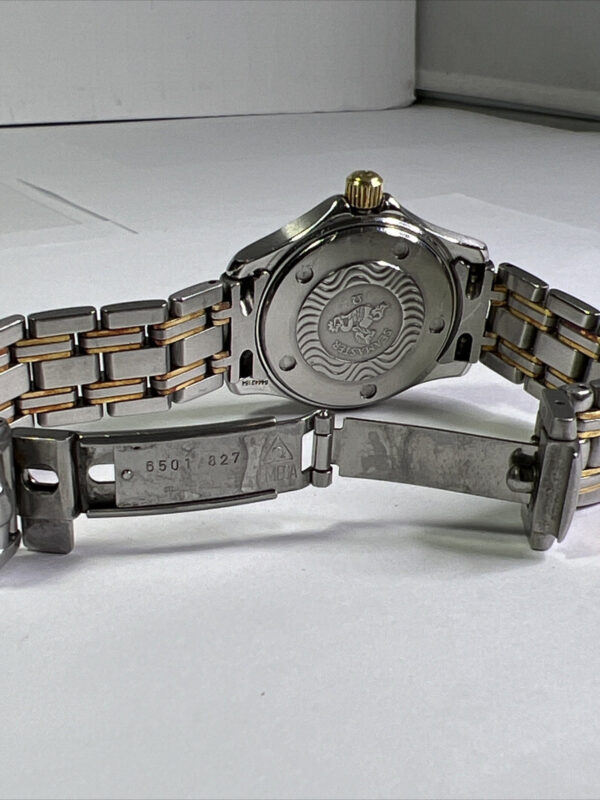 57_ada21658-da6c-4adb-b2b7-5e846260cf96 29mm OMEGA Seamaster 120M Steel 18K Gold Bezel Quartz Women’s Date Watch – READ