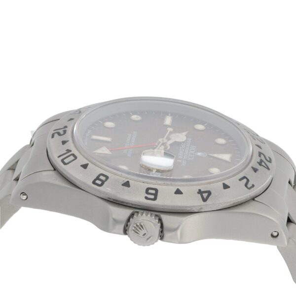 57_ae40071f-0625-4f85-b1b2-24ed051568d0 Rolex Explorer II Sand Blasted Steel Black Dial 40mm Automatic Mens Watch 16550