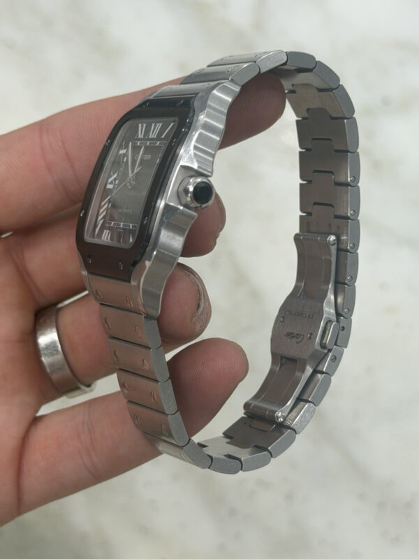 Cartier Santos Stainless Steel Grey Dial 39.8mm Automatic Men’s Watch WSSA0037
