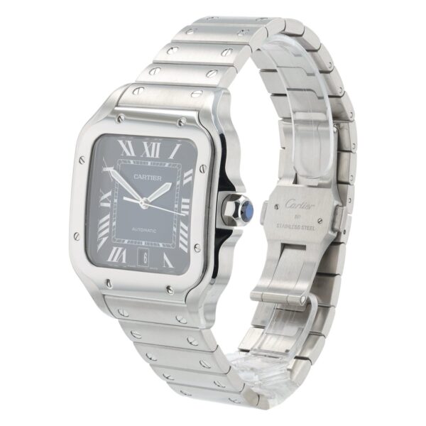 57_b1d8a320-3595-4b70-969d-c988e2e73387 Cartier Santos Stainless Steel Blue Dial 39.8mm Automatic Men’s Watch WSSA0013