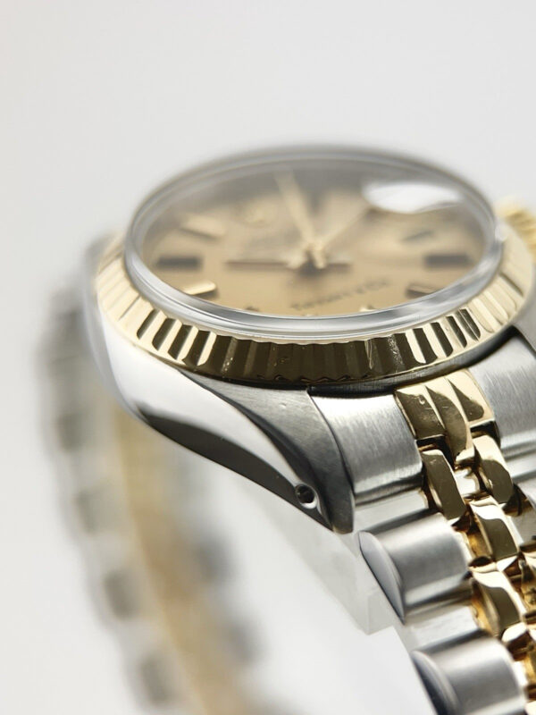 57_b2e823cb-b94c-473a-a864-b4d3f1d8eb31 Rolex Datejust Tiffany Dial Gold Steel Champagne Dial 26mm Automatic Watch 6917