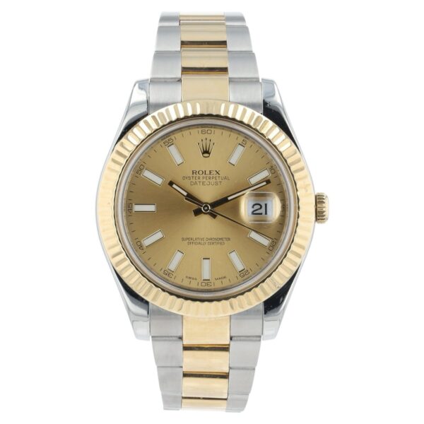 57_b485af95-ff18-4dc4-a887-7c48a620adf9 Rolex Datejust II Gold & Steel Champagne Dial 41mm Automatic Men’s Watch 116333