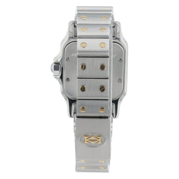 57_b7846651-547c-42e7-8cc5-7bd941f70274 Cartier Santos Gold & Steel Silver Dial 24mm Quartz Women’s Watch 1057930