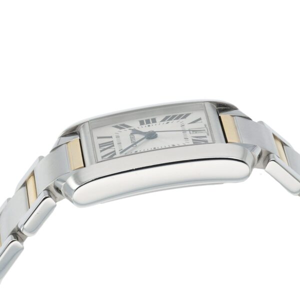 57_c315a2a1-5c7d-434c-99fe-6bd7179e1b1f Cartier Tank Francaise Silver Dial Gold & Steel 28mm Automatic Womens W51005Q4