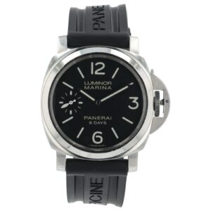 Panerai Luminor Marina 8 Days Steel Black Dial 44mm Manual Wind Mens PAM00510