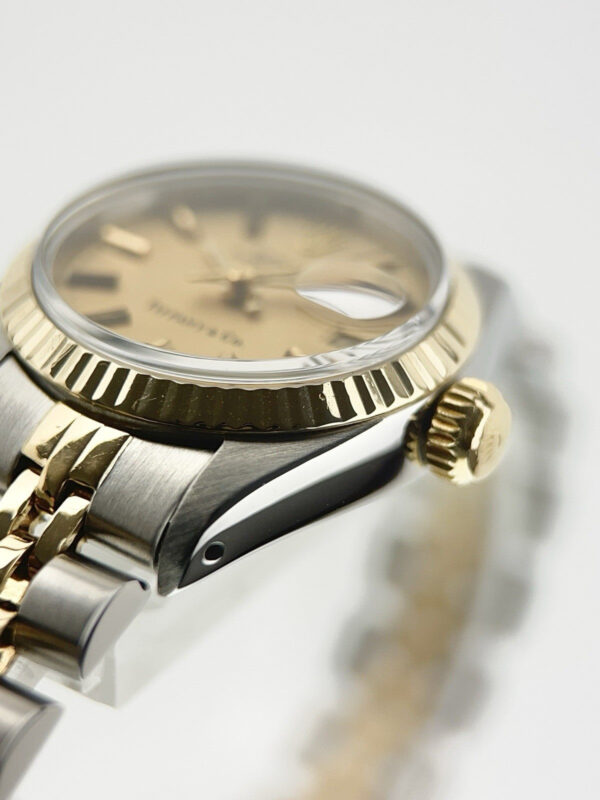 57_c633e706-ac37-44ce-8ec4-43053cc49094 Rolex Datejust Tiffany Dial Gold Steel Champagne Dial 26mm Automatic Watch 6917