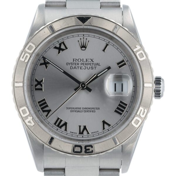 57_c6cb3b08-3924-4263-8850-72e2558fdf09 Rolex Datejust Turn-O-Graph Silver Dial Stainless Steel 36mm Automatic 16264