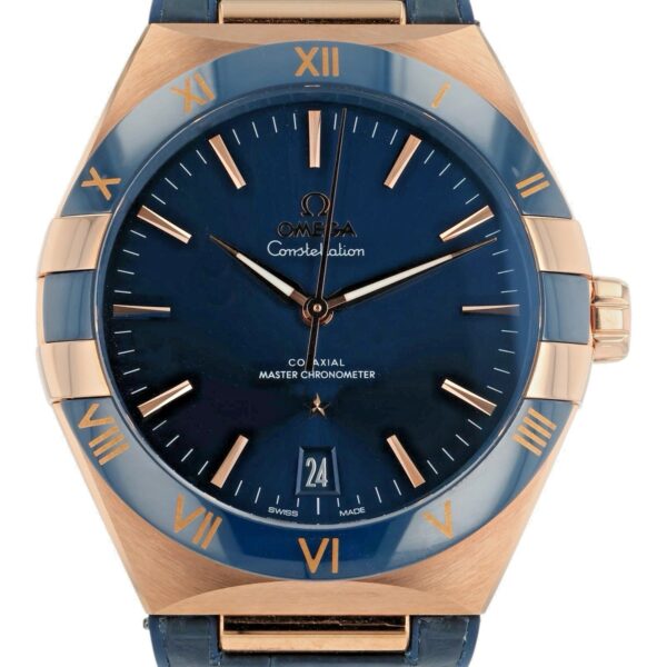 Omega Constellation 18k Rose Gold Blue Dial 41mm Automatic 131.63.41.21.03.001