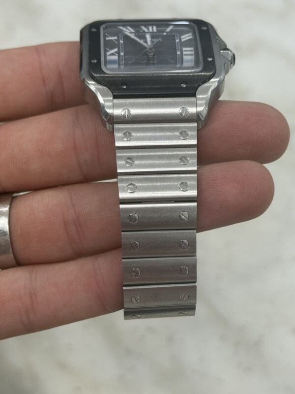 Cartier Santos Stainless Steel Grey Dial 39.8mm Automatic Men’s Watch WSSA0037