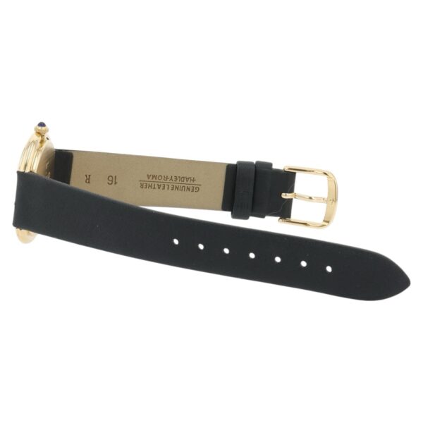 57_d7edd971-f656-4fd3-a6a7-e5d875008792 Cartier Stepped Ellipse 18k Yellow Gold 28mm White Dial Manual Wind Watch 7809