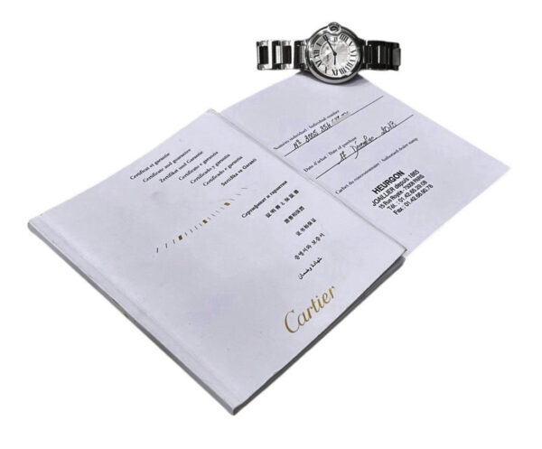 57_d90b5335-a6a9-4c90-8fec-1a69e18cb7d8 Cartier Ballon Bleu Stainless Steel Silver Dial 36mm Quartz Men’s Watch W69011Z4
