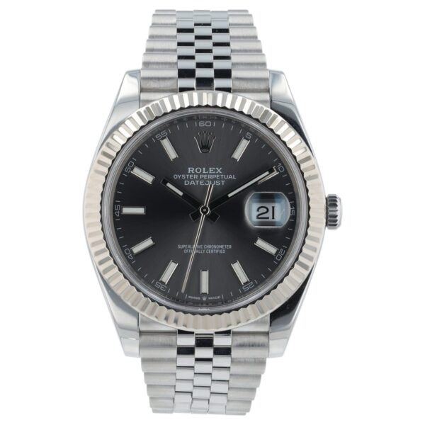 Rolex Datejust Stainless Steel Gray Dial 41mm Automatic Movement Mens 126334