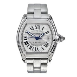 57_e37f927b-c996-4bee-b921-dc066707115a Cartier Roadster 2510 Automatic Silver Roman Dial Watch Large Size 37mm Watch