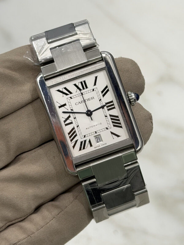 57_eff7ddae-5479-4971-8970-d3521d6ee2af Cartier Tank Solo XL 3515 Stainless Steel 31mm Automatic Mens Watch W5200028