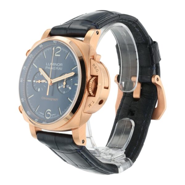 57_f0fbbc38-4961-467d-b5de-2e8af7c7f40b Panerai Luminor Goldtech 18k Rose Gold Blue Dial 44mm Automatic Mens PAM01111