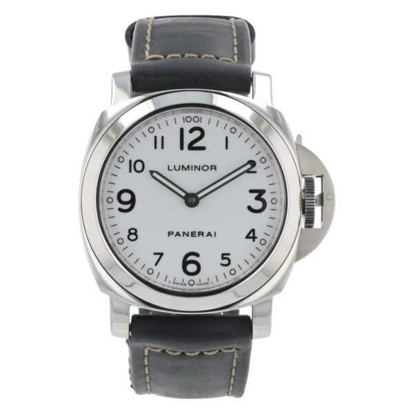 Panerai Luminor Base Stainless Steel White Dial 44mm Manual Wind Watch PAM00114