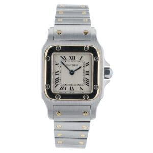 Cartier Santos Gold & Steel Silver Dial 24mm Quartz Women’s Watch 1057930