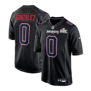iogjkwofwq-2000x2000-1 Men's New England Patriots #0 Christian Gonzalez Black Super Bowl LX Patch Carbon Fashion Game Jersey